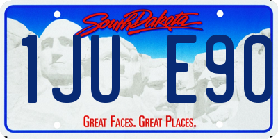 SD license plate 1JUE90