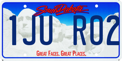 SD license plate 1JUR02