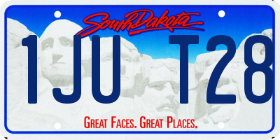 SD license plate 1JUT28