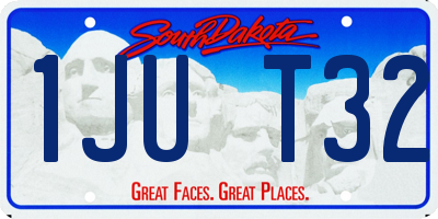 SD license plate 1JUT32