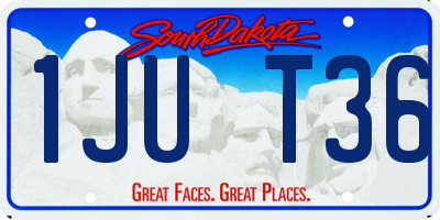 SD license plate 1JUT36