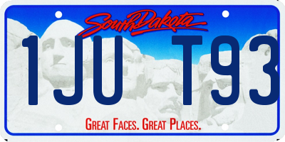 SD license plate 1JUT93