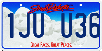 SD license plate 1JUU36