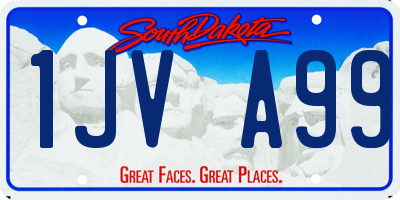 SD license plate 1JVA99