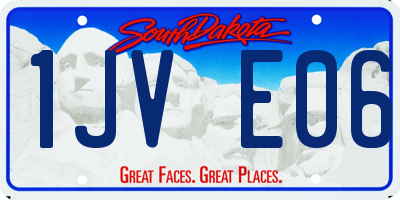 SD license plate 1JVE06