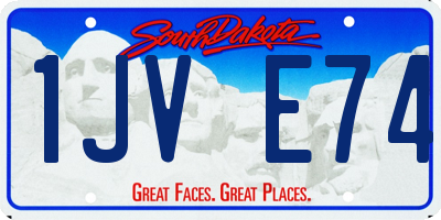 SD license plate 1JVE74