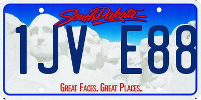 SD license plate 1JVE88
