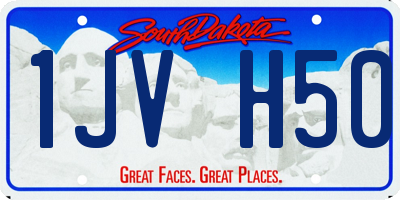 SD license plate 1JVH50