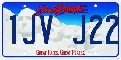 SD license plate 1JVJ22