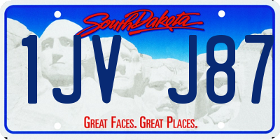 SD license plate 1JVJ87