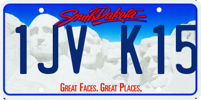 SD license plate 1JVK15