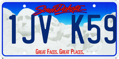 SD license plate 1JVK59