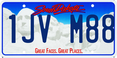 SD license plate 1JVM88