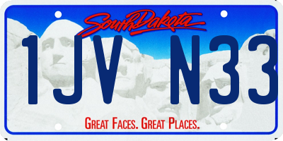SD license plate 1JVN33