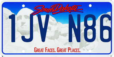 SD license plate 1JVN86