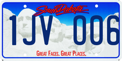 SD license plate 1JVO06