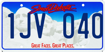SD license plate 1JVO40