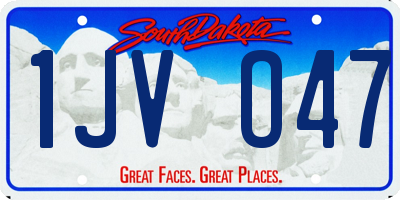 SD license plate 1JVO47