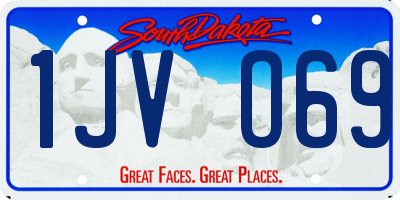 SD license plate 1JVO69