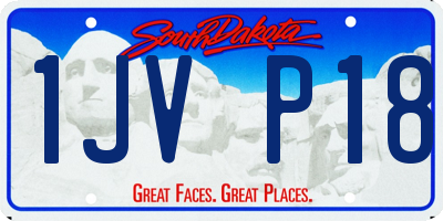 SD license plate 1JVP18
