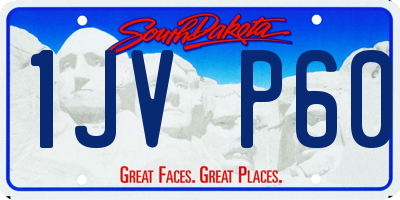 SD license plate 1JVP60