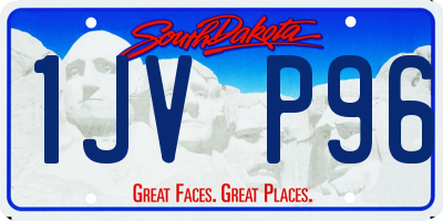 SD license plate 1JVP96