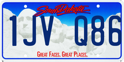 SD license plate 1JVQ86