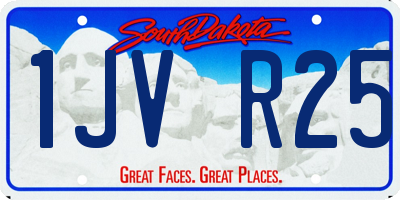 SD license plate 1JVR25