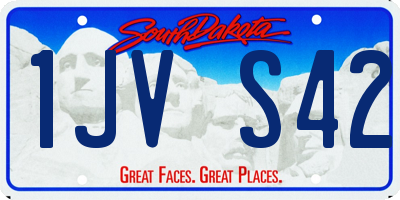SD license plate 1JVS42
