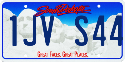 SD license plate 1JVS44