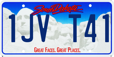 SD license plate 1JVT41
