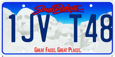 SD license plate 1JVT48