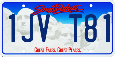 SD license plate 1JVT81