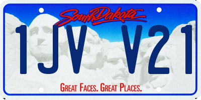 SD license plate 1JVV21