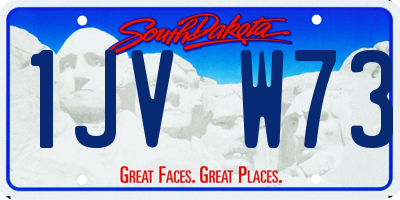 SD license plate 1JVW73