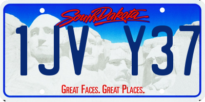 SD license plate 1JVY37