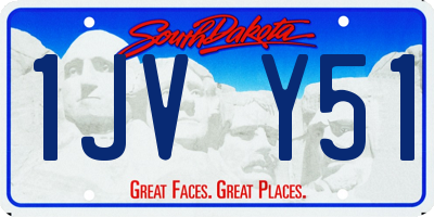 SD license plate 1JVY51