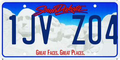 SD license plate 1JVZ04
