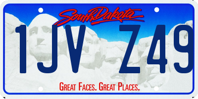 SD license plate 1JVZ49