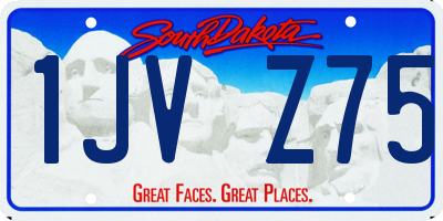 SD license plate 1JVZ75