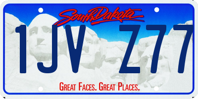 SD license plate 1JVZ77