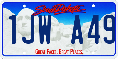 SD license plate 1JWA49