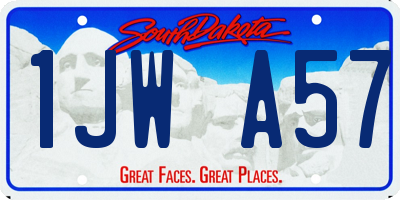 SD license plate 1JWA57