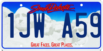 SD license plate 1JWA59