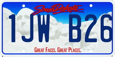 SD license plate 1JWB26