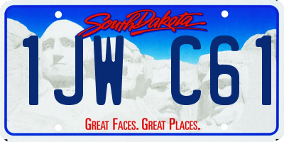 SD license plate 1JWC61