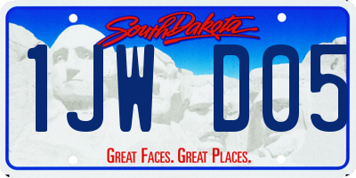 SD license plate 1JWD05