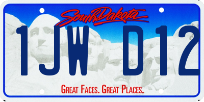 SD license plate 1JWD12