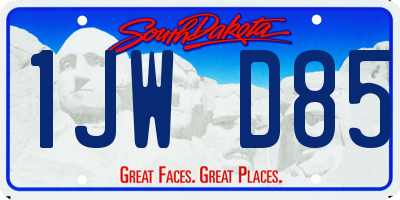SD license plate 1JWD85