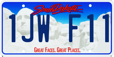 SD license plate 1JWF11